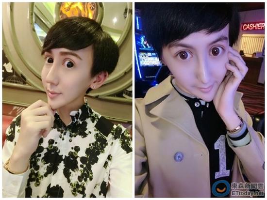 蛇精男曬兒時照自稱天然 蛇精男曬兒時照自稱天然