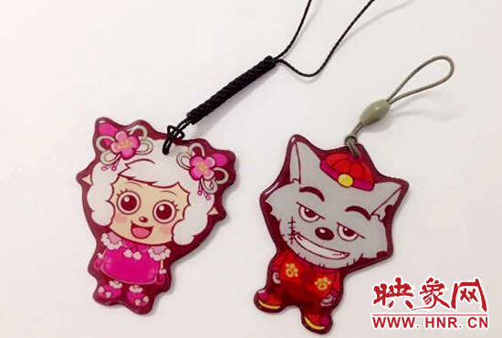 兒童節(jié)紀(jì)念卡以灰太狼和美羊羊?yàn)橹黝}人物。