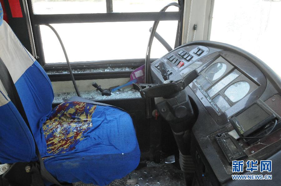　事發(fā)公交車駕駛室（8月20日攝）。