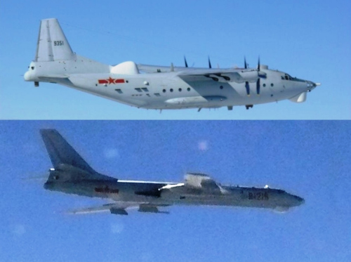 中國轟6運(yùn)8編隊穿越島鏈 日戰(zhàn)機(jī)升空應(yīng)對