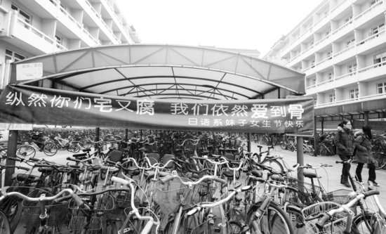 高校女生節(jié)男生送?！胺?清華北大出奇招(圖)