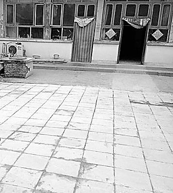 案發(fā)院落，血跡已被掩蓋。