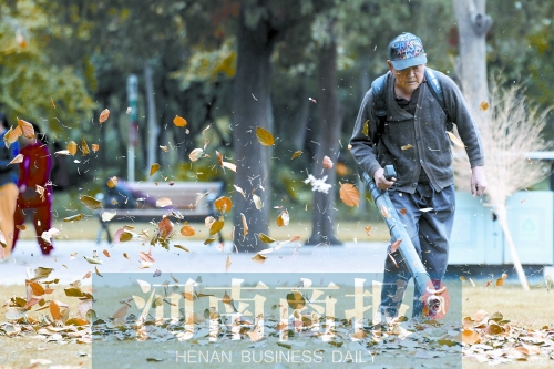 秋風(fēng)吹過，落葉滿地