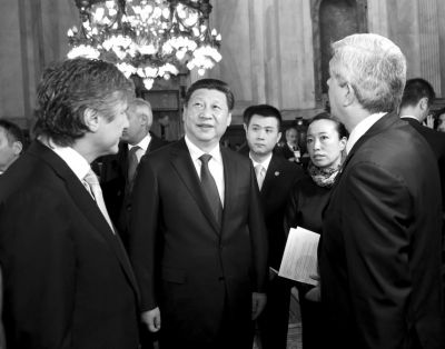 　會(huì)見(jiàn)阿根廷議長(zhǎng)。