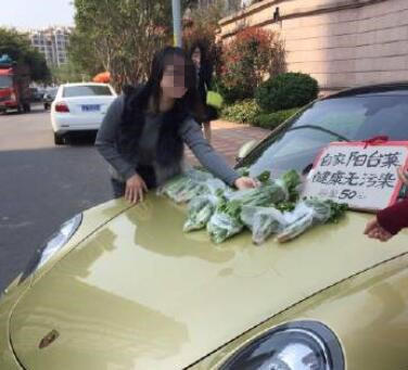 開(kāi)保時(shí)捷賣(mài)菜走紅 網(wǎng)友：炒作無(wú)底線 自稱陽(yáng)臺(tái)菜健康無(wú)污染，只賣(mài)“懂貨”的人