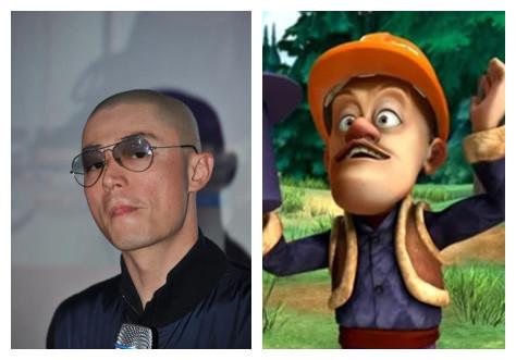 霍建華撞臉光頭強 這畫風(fēng)差別有點大?。ńM圖）