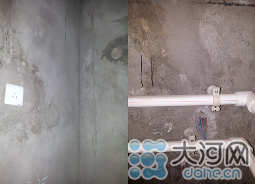 空調(diào)專用線路，用電負(fù)荷較大 圖為衛(wèi)生間電線走線