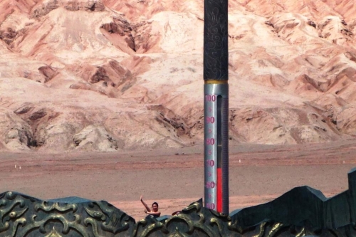 火焰山地表溫度達(dá)68℃ 火焰山地表溫度達(dá)68℃