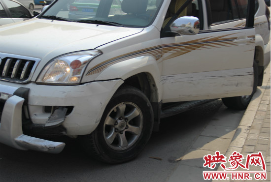 涉嫌酒駕的肇事車(chē)輛。