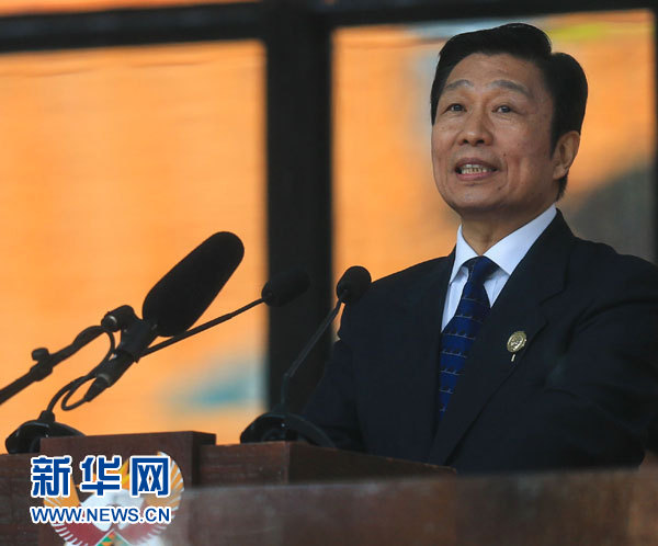 12月10日，國家副主席李源潮在南非約翰內(nèi)斯堡出席南非政府為前總統(tǒng)曼德拉舉行大型官方追悼活動(dòng)并致辭。