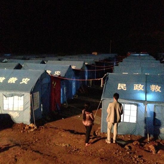 龍頭山鎮(zhèn)災(zāi)民安置點(diǎn)。澎湃新聞 程藝輝 圖