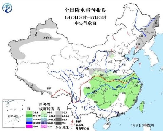 全國降水量預(yù)報(bào)圖 全國降水量預(yù)報(bào)圖