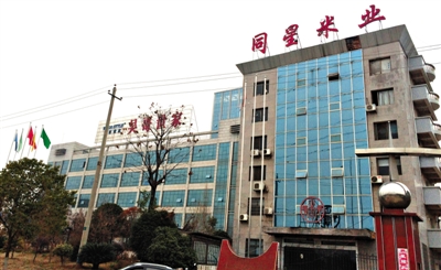月11日，婁底市經(jīng)濟技術(shù)開發(fā)區(qū)內(nèi)，同星米業(yè)和吳哥世家兩家公司因借貸資金鏈斷裂，公司大門緊鎖。新京報記