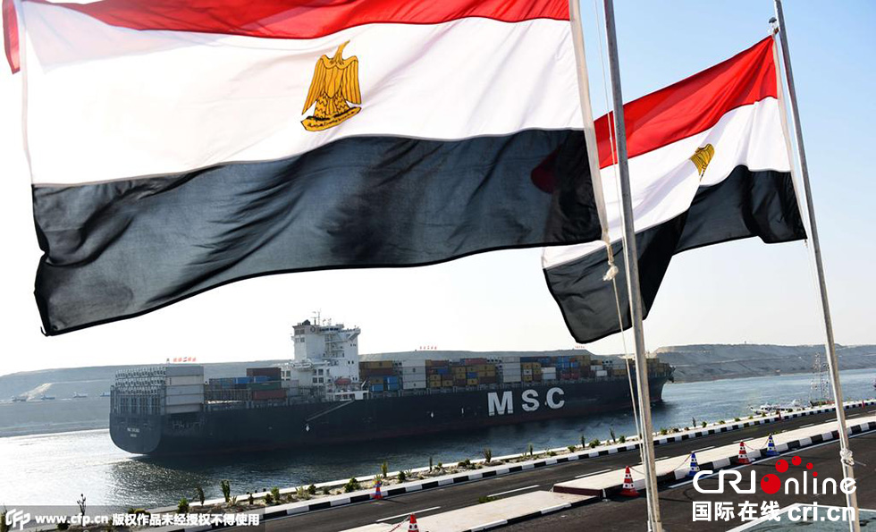 埃及伊斯梅利亞，埃及為新蘇伊士運(yùn)河的開通舉行盛大的慶祝儀式。 圖片來源:CFP