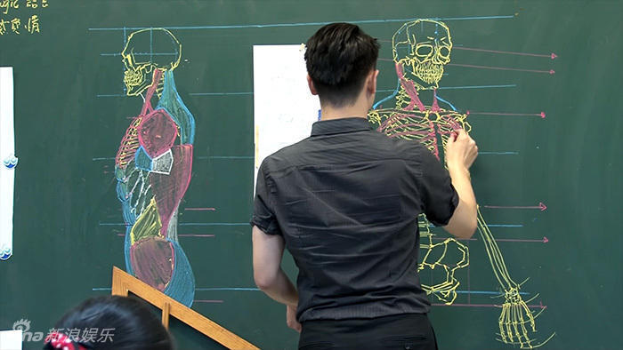 組圖:臺灣男教師板書逆天 人體骨骼圖堪稱完美 組圖:臺灣男教師板書逆天 人體骨骼圖堪稱完美