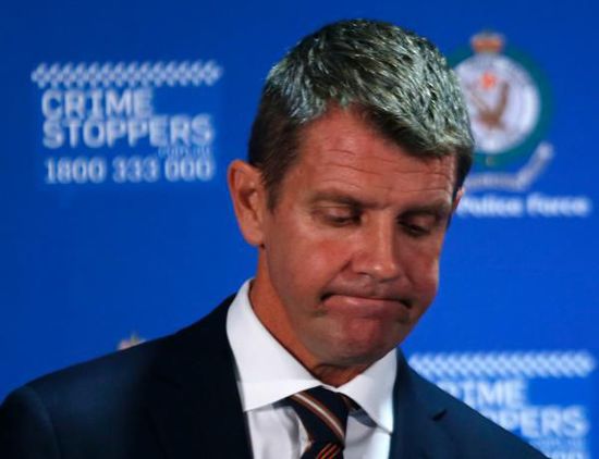　新南威爾士州州長Mike Baird出席新聞發(fā)布會。