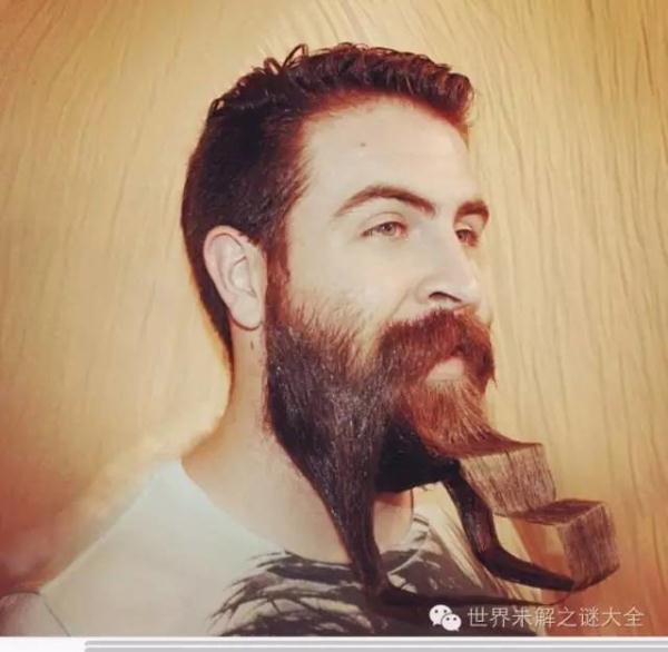 美國(guó)大叔有一把神奇的胡子:可以變成各種造型