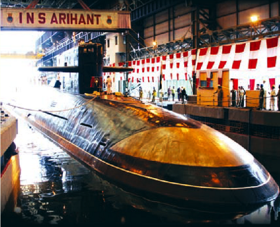 資料圖：印度殲敵者號(hào)核潛艇。